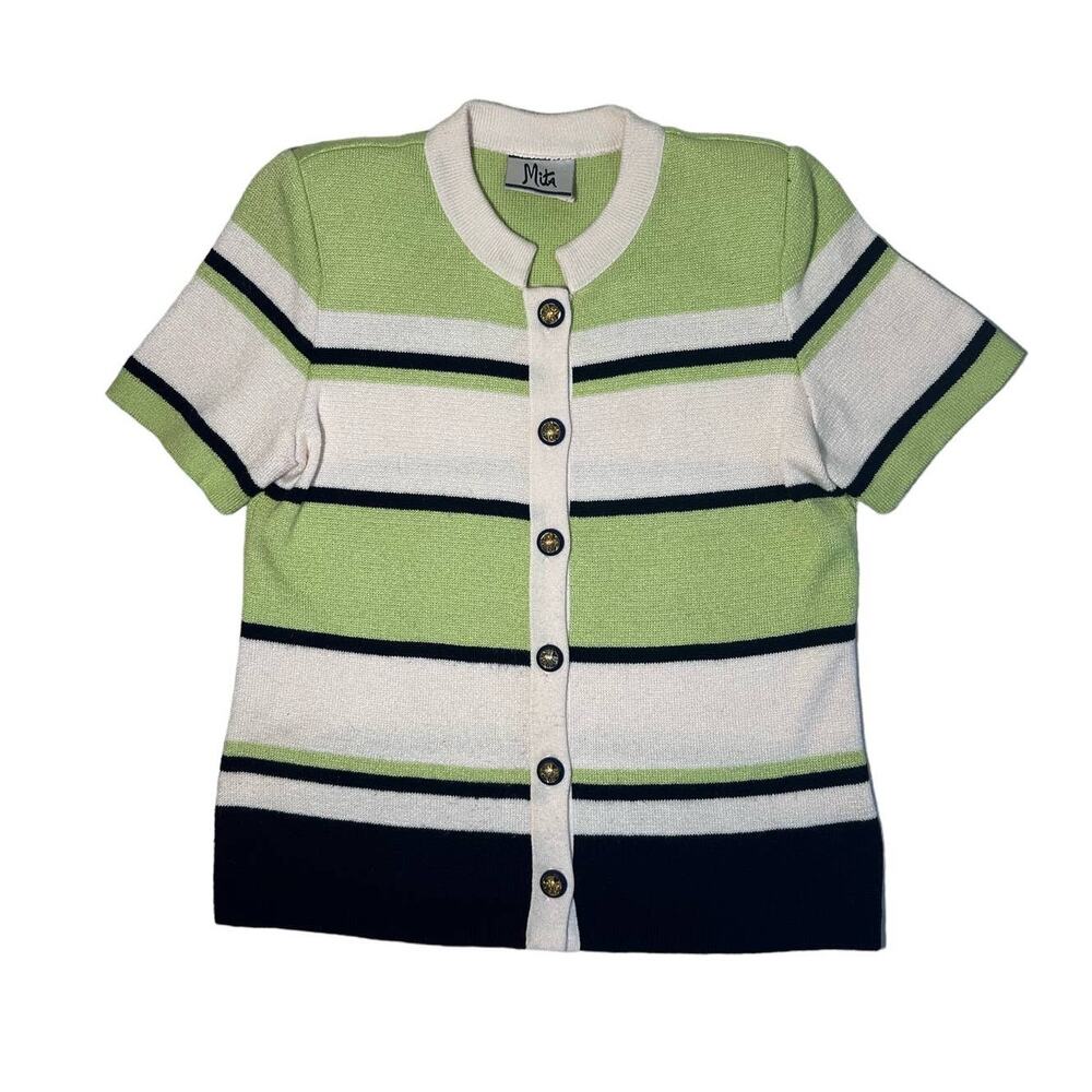 Mita Woman's Button Down Short Sleeve Jacket Size 6
